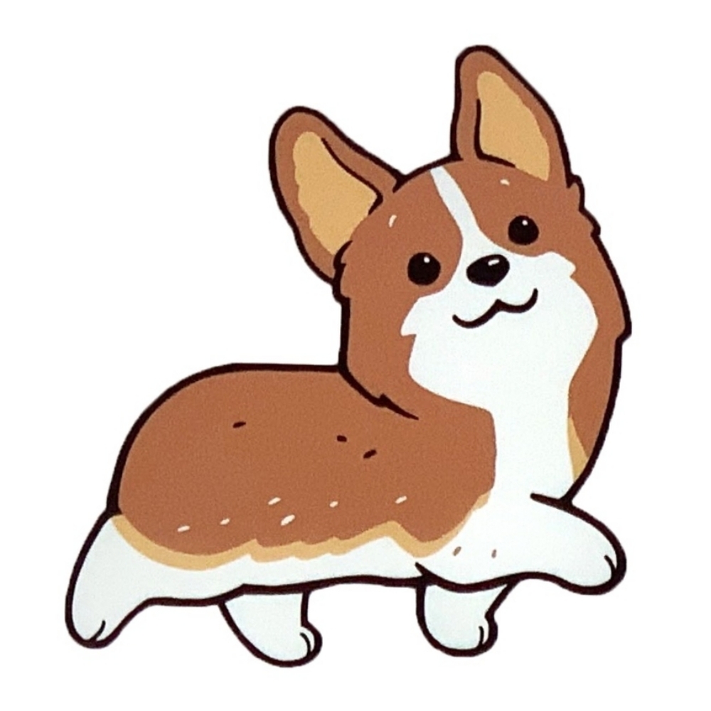 Waterproof Corgi Sticker Decal Die Cut